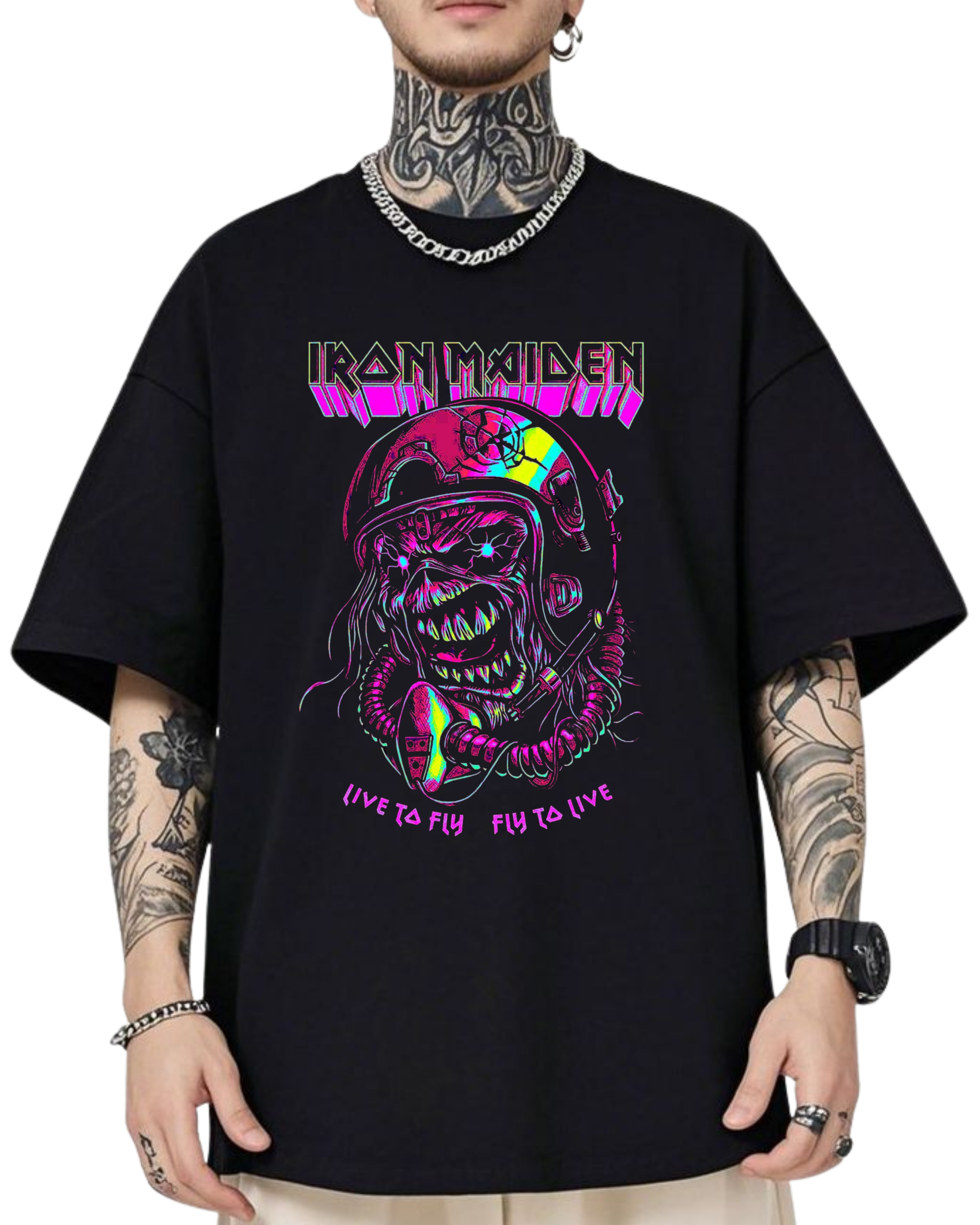 Polera Algodón Maiden Synthetic Skies — Iron Maiden