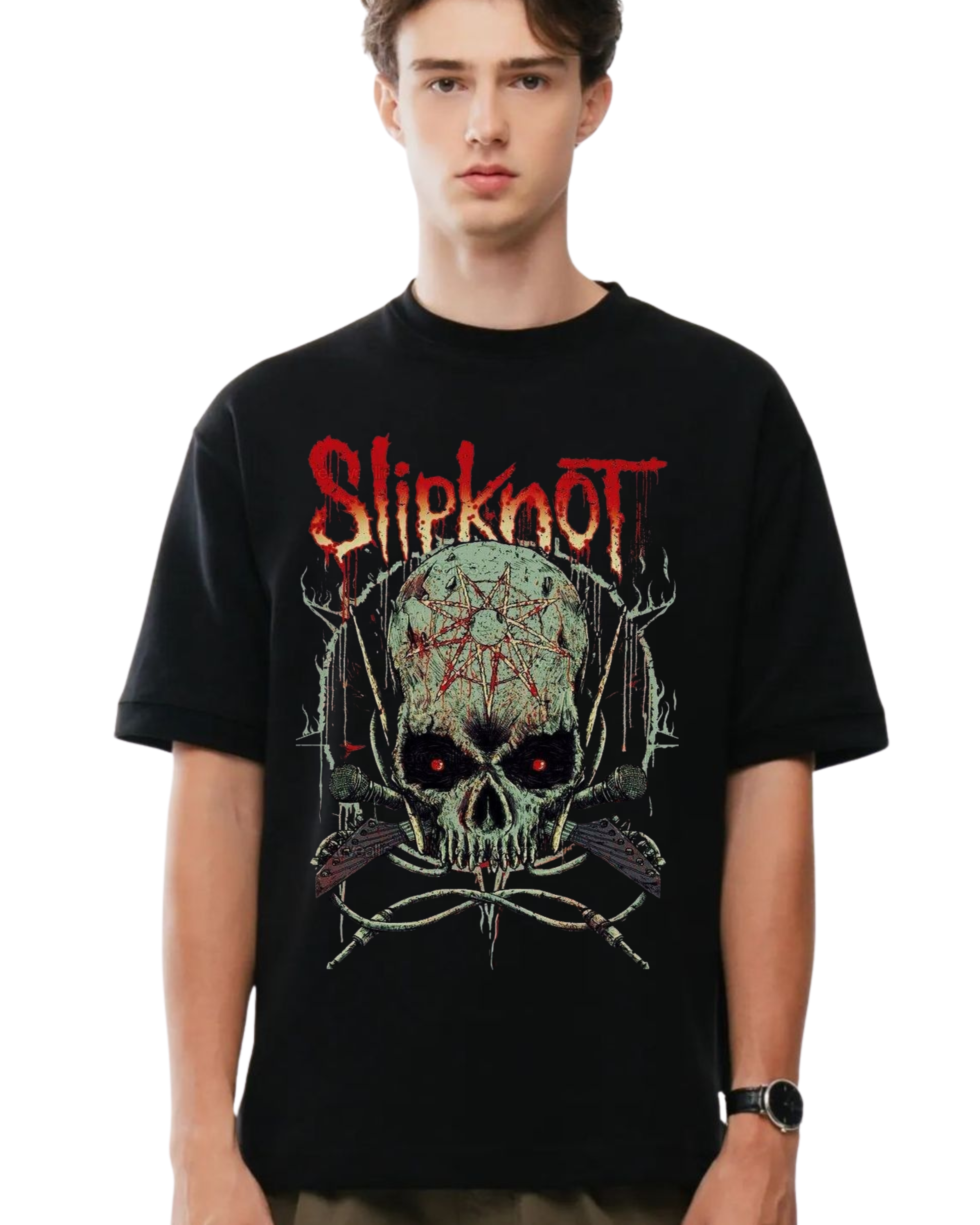 Polera Algodón  Nonagram Skull — Slipknot