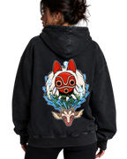 Mononoke Rage | Polerón Studio Ghibli Oversize Acid Wash