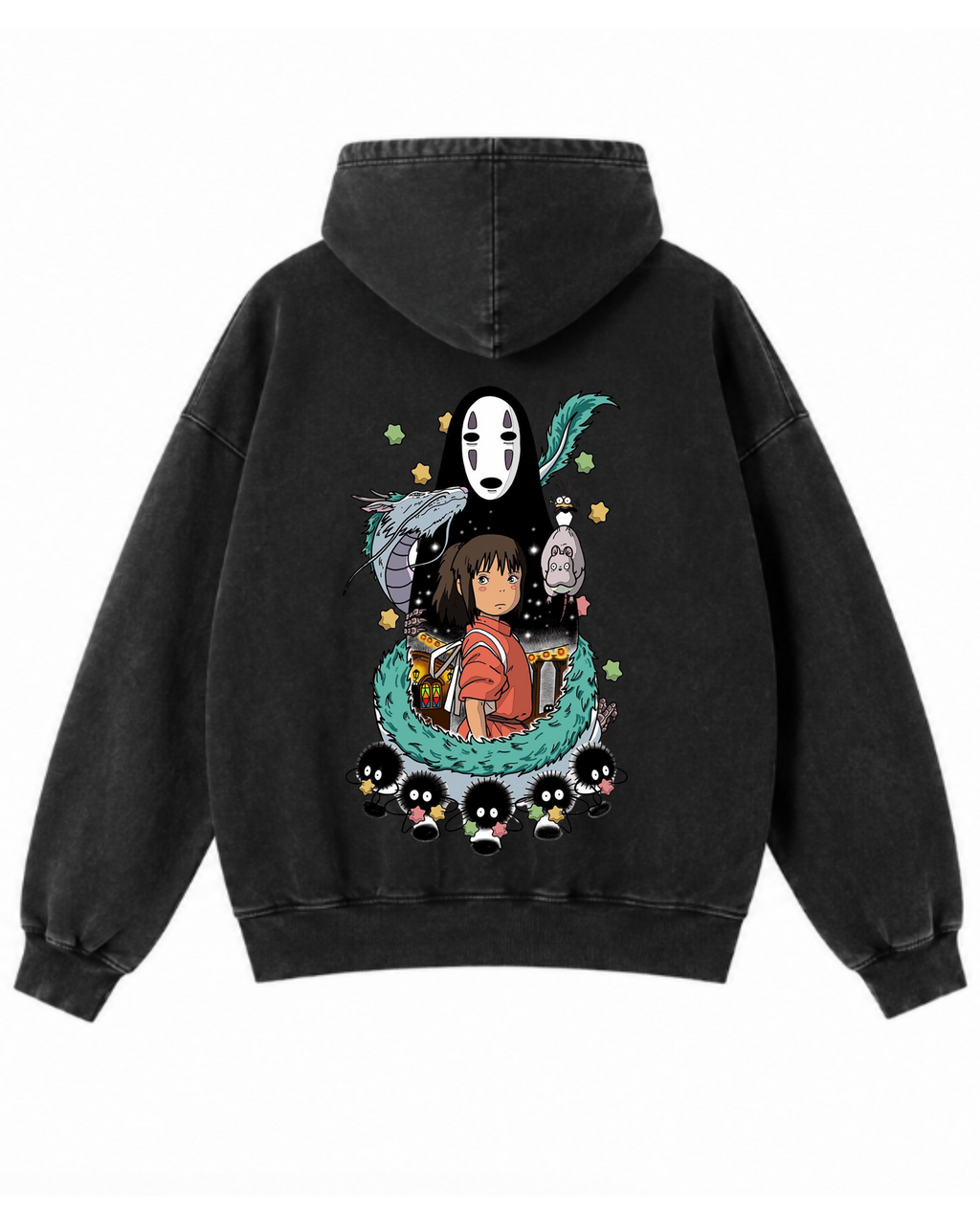 Spiritual Realm | Polerón Studio Ghibli Oversize Acid Wash