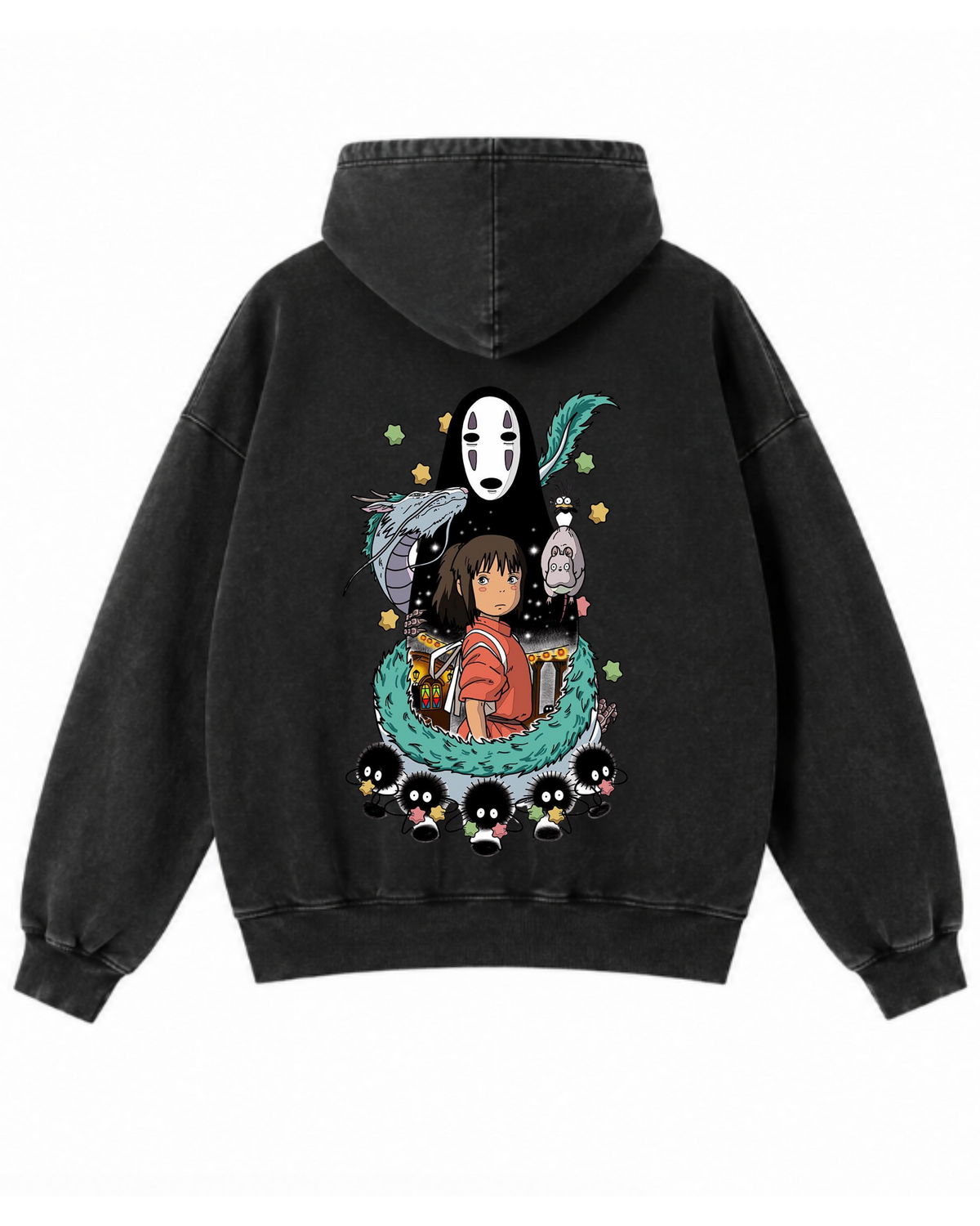 Spiritual Realm | Polerón Studio Ghibli Oversize Acid Wash