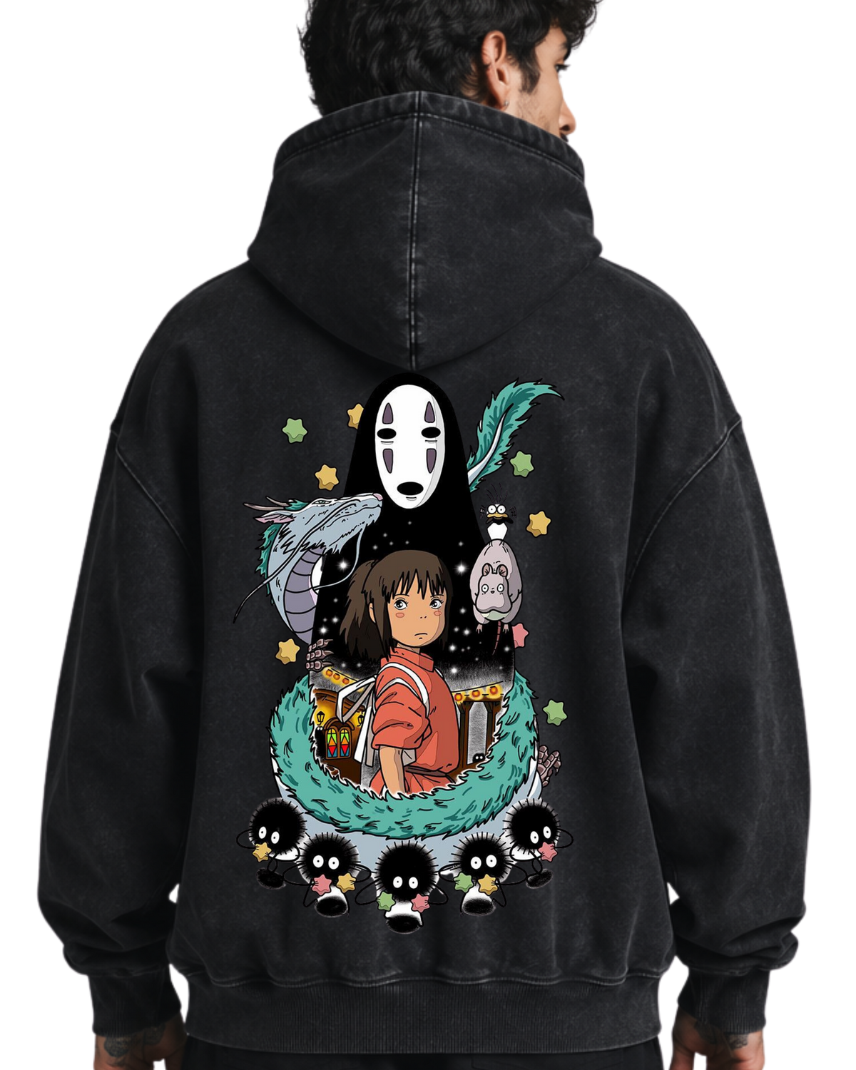 Spiritual Realm | Polerón Studio Ghibli Oversize Acid Wash