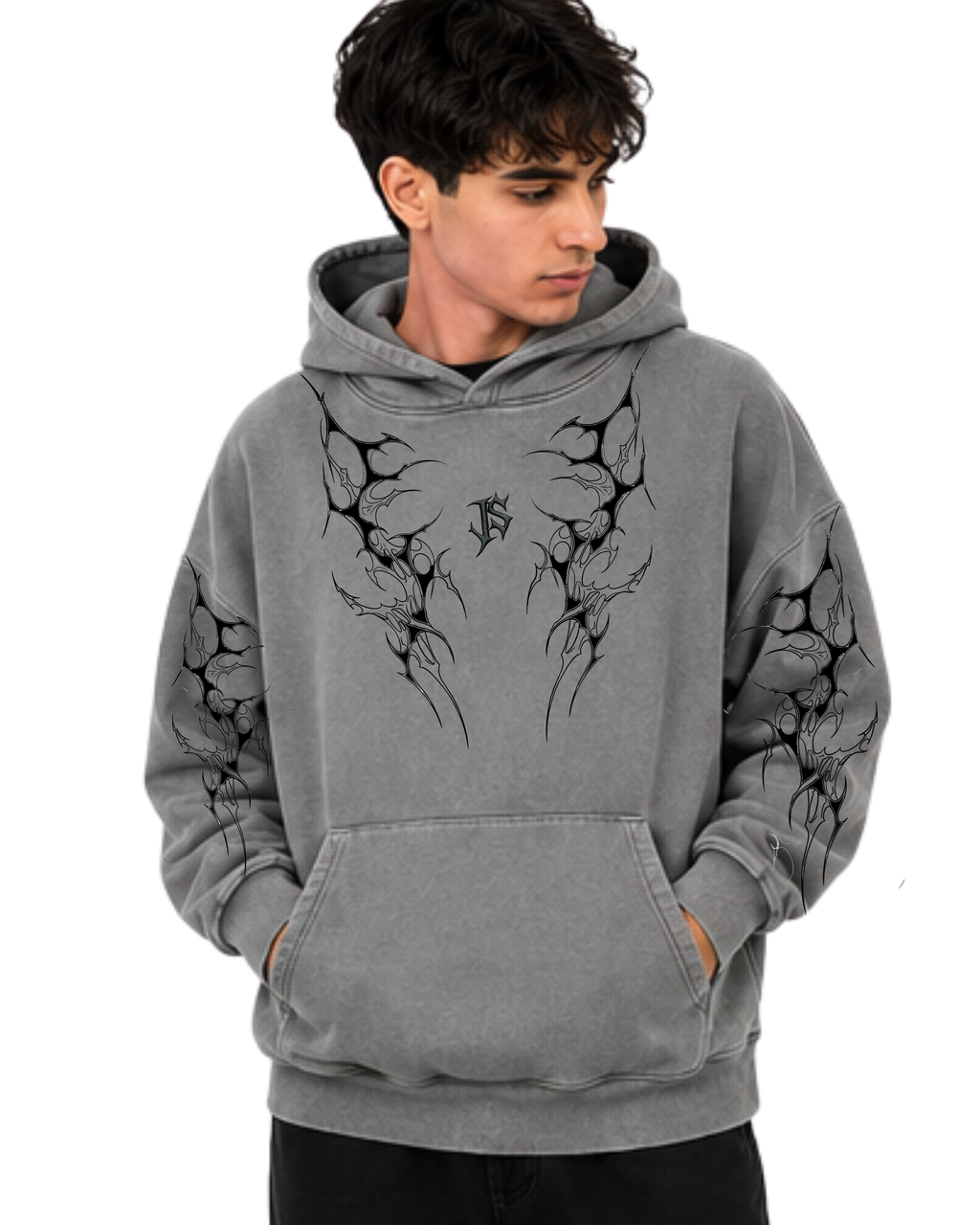 Living Gloom| Polerón Oversize Acid Wash