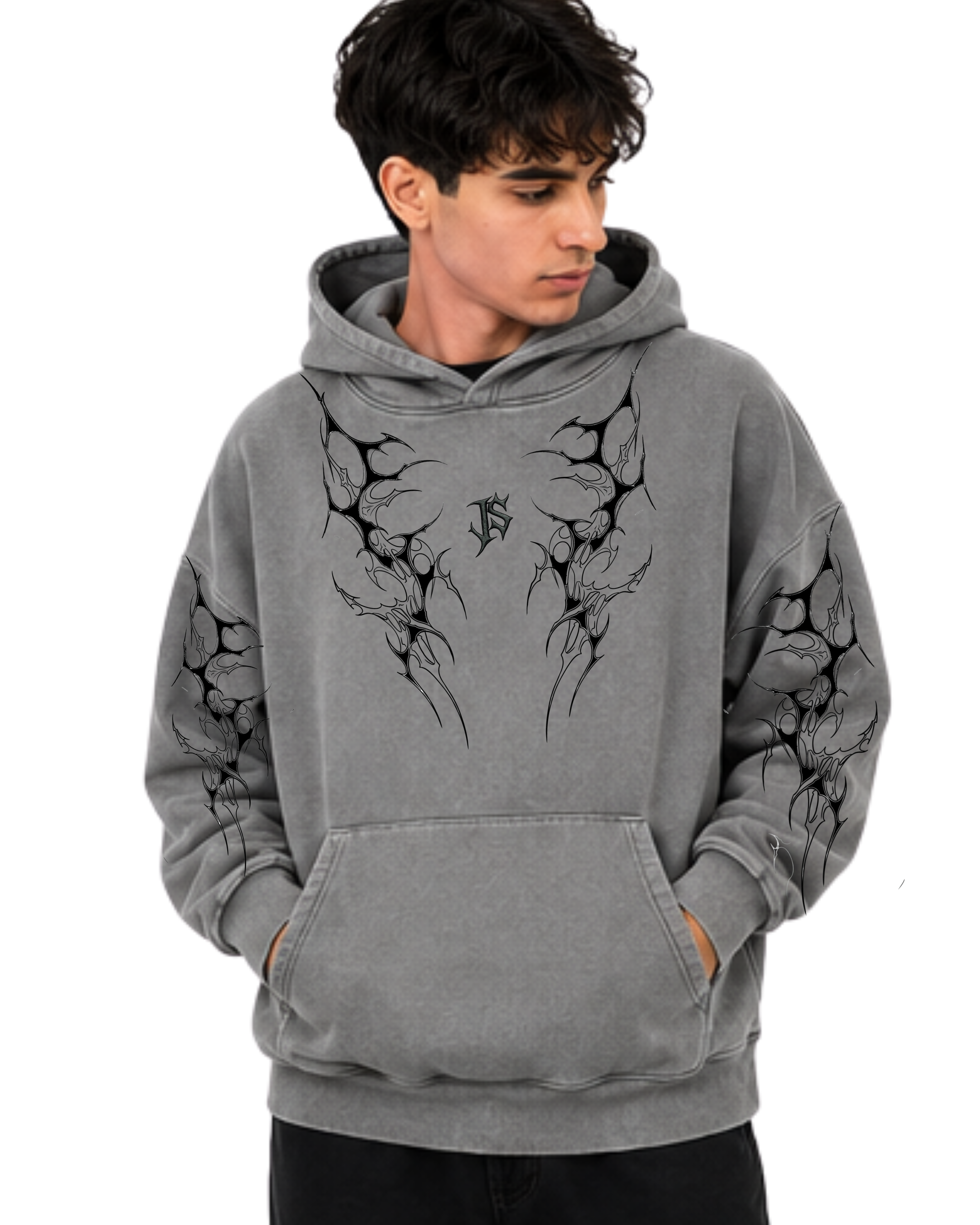 Living Gloom| Polerón Oversize Acid Wash