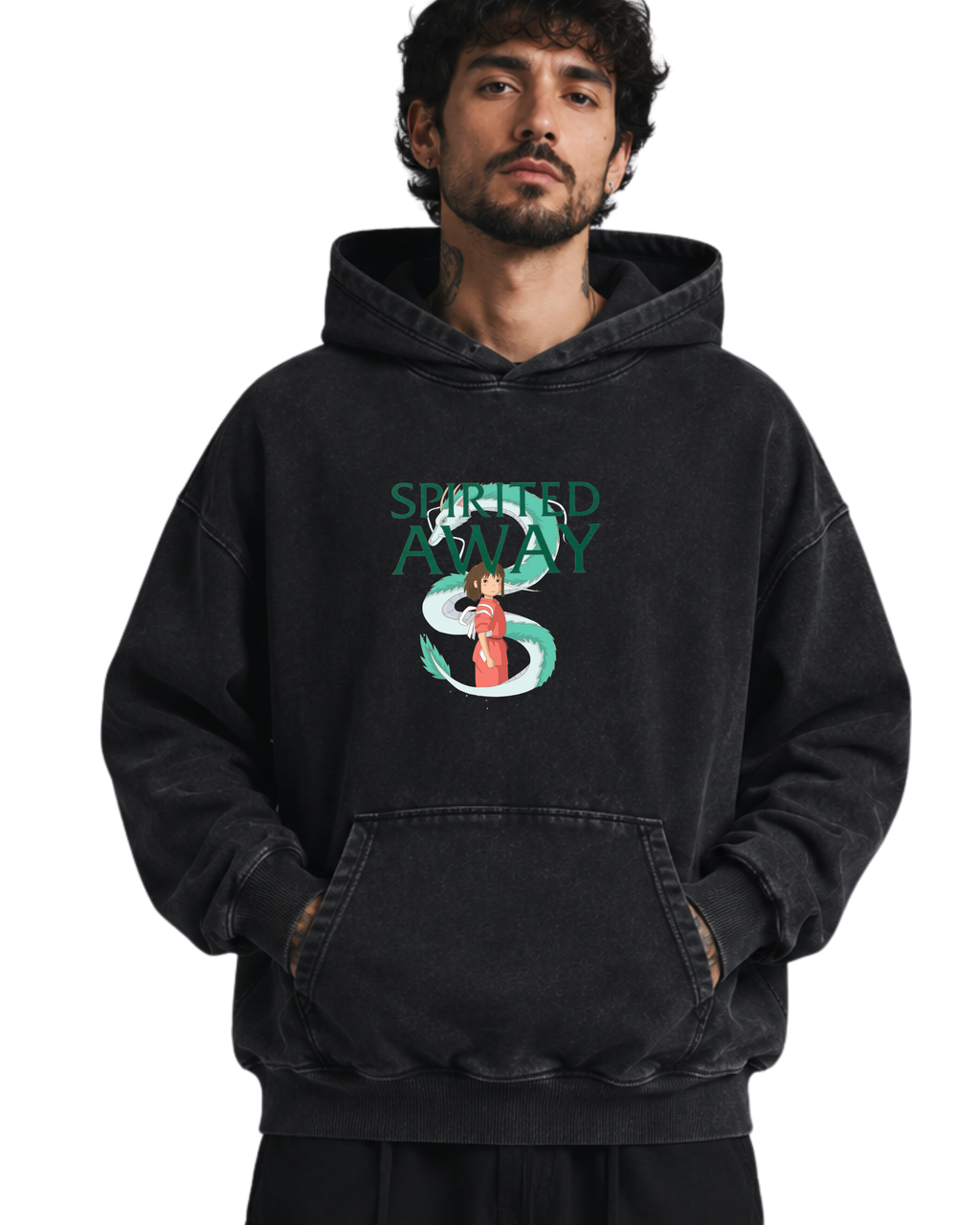 Spiritual Realm | Polerón Studio Ghibli Oversize Acid Wash
