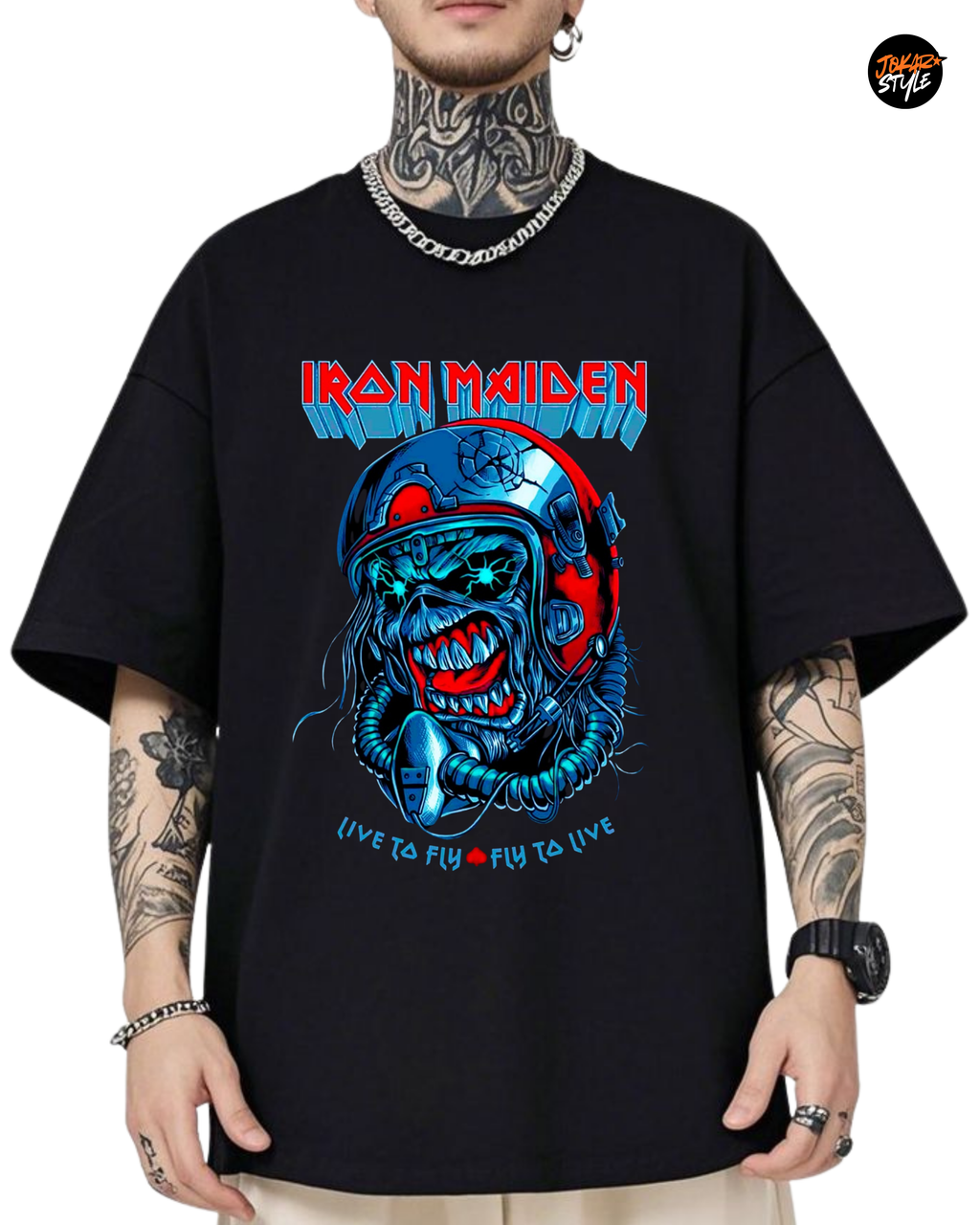 Polera Algodón Aces High Live to Fly — Iron Maiden