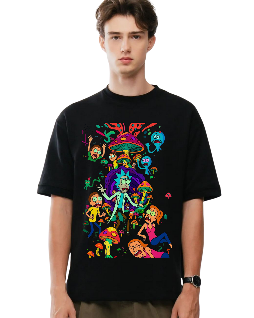 Polera Algodón Trippy Mushroom Tee — Rick and Morty