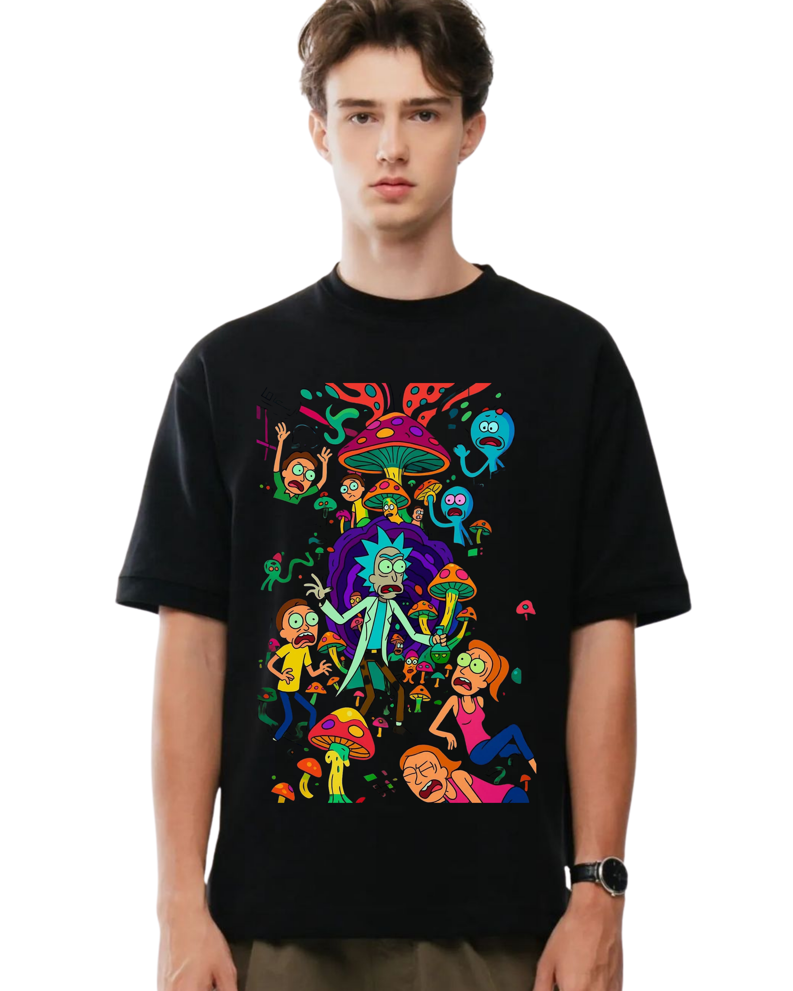 Polera Algodón Trippy Mushroom Tee — Rick and Morty