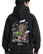Moving Fortress | Polerón Studio Ghibli Oversize Acid Wash
