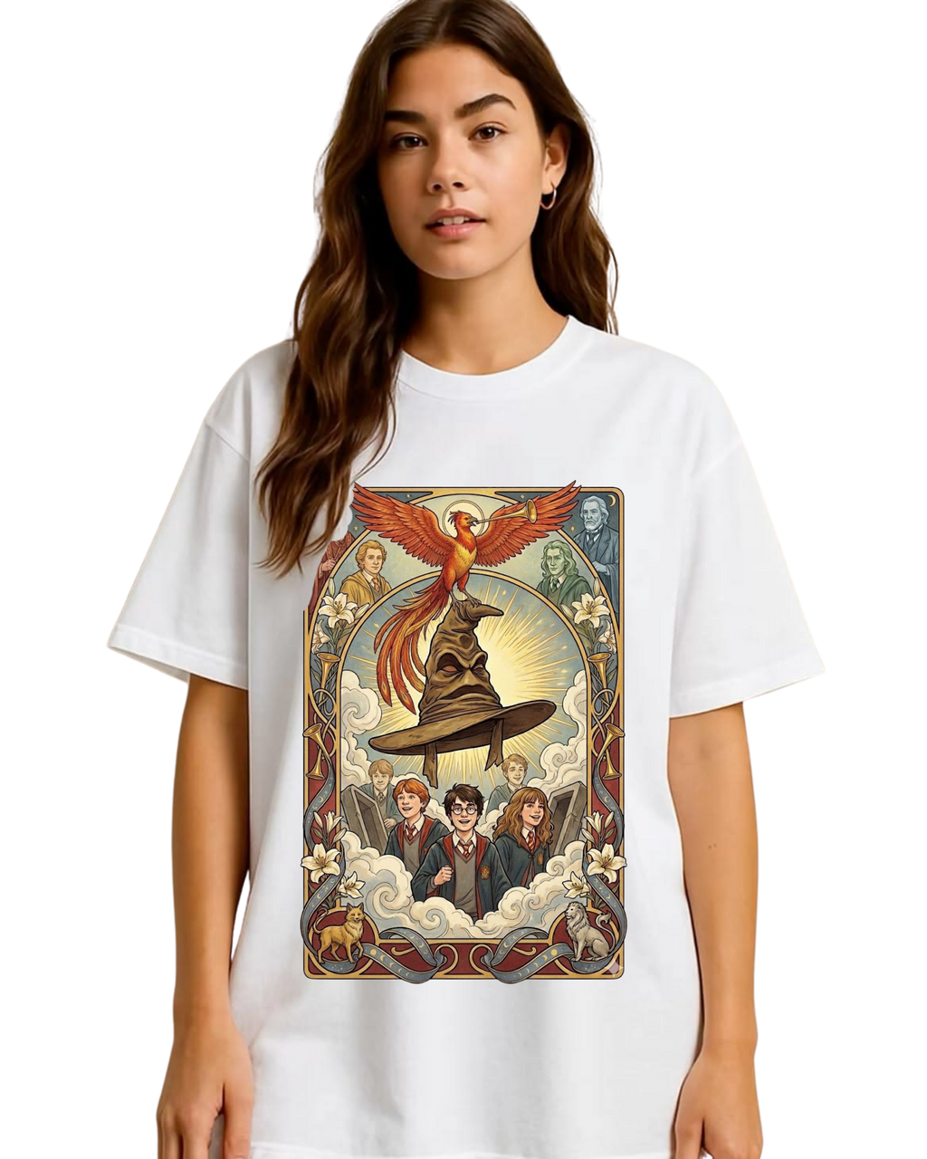 Polera Algodón Harry Potter — Sorting & Phoenix TeePolera