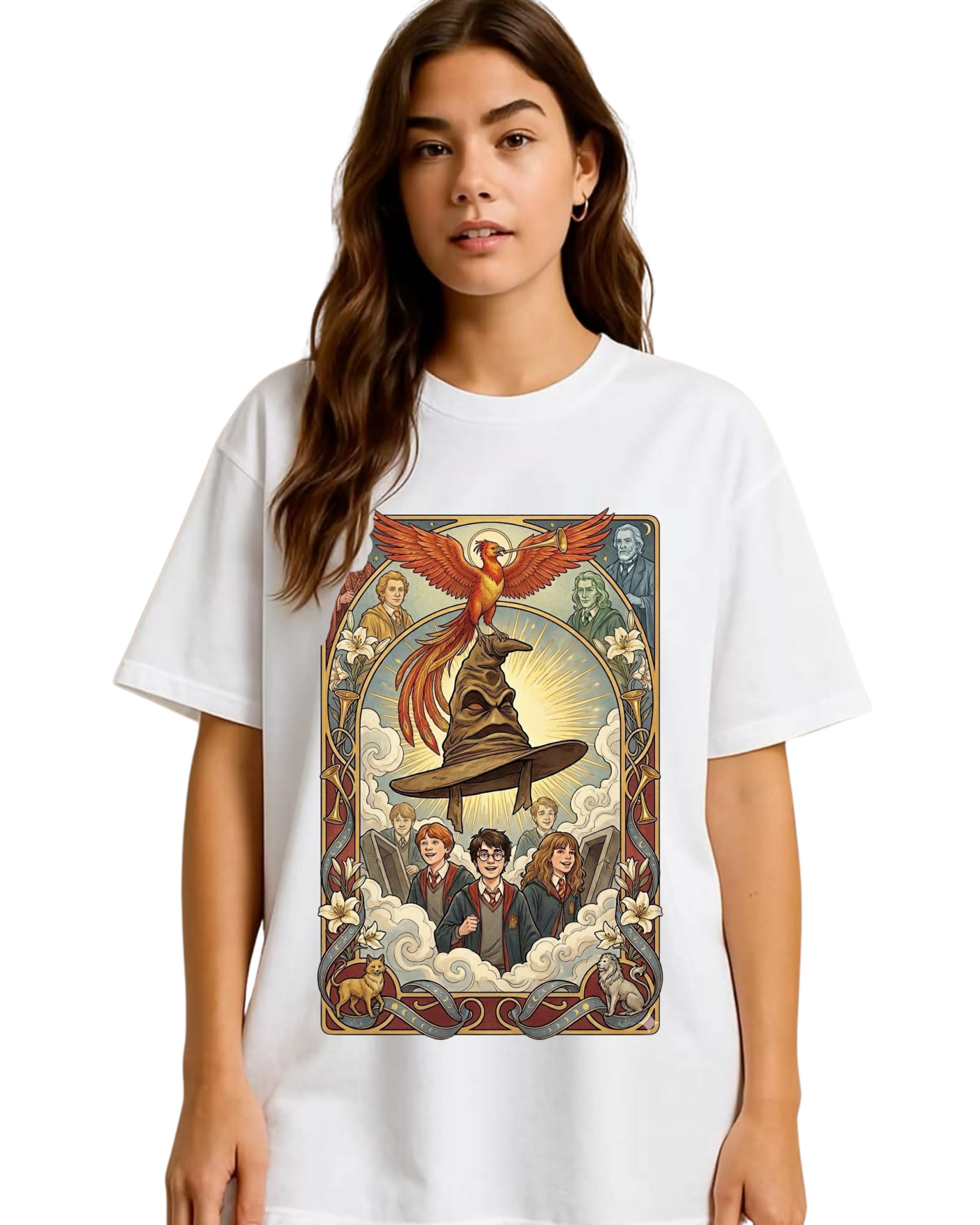 Polera Algodón Harry Potter — Sorting & Phoenix TeePolera