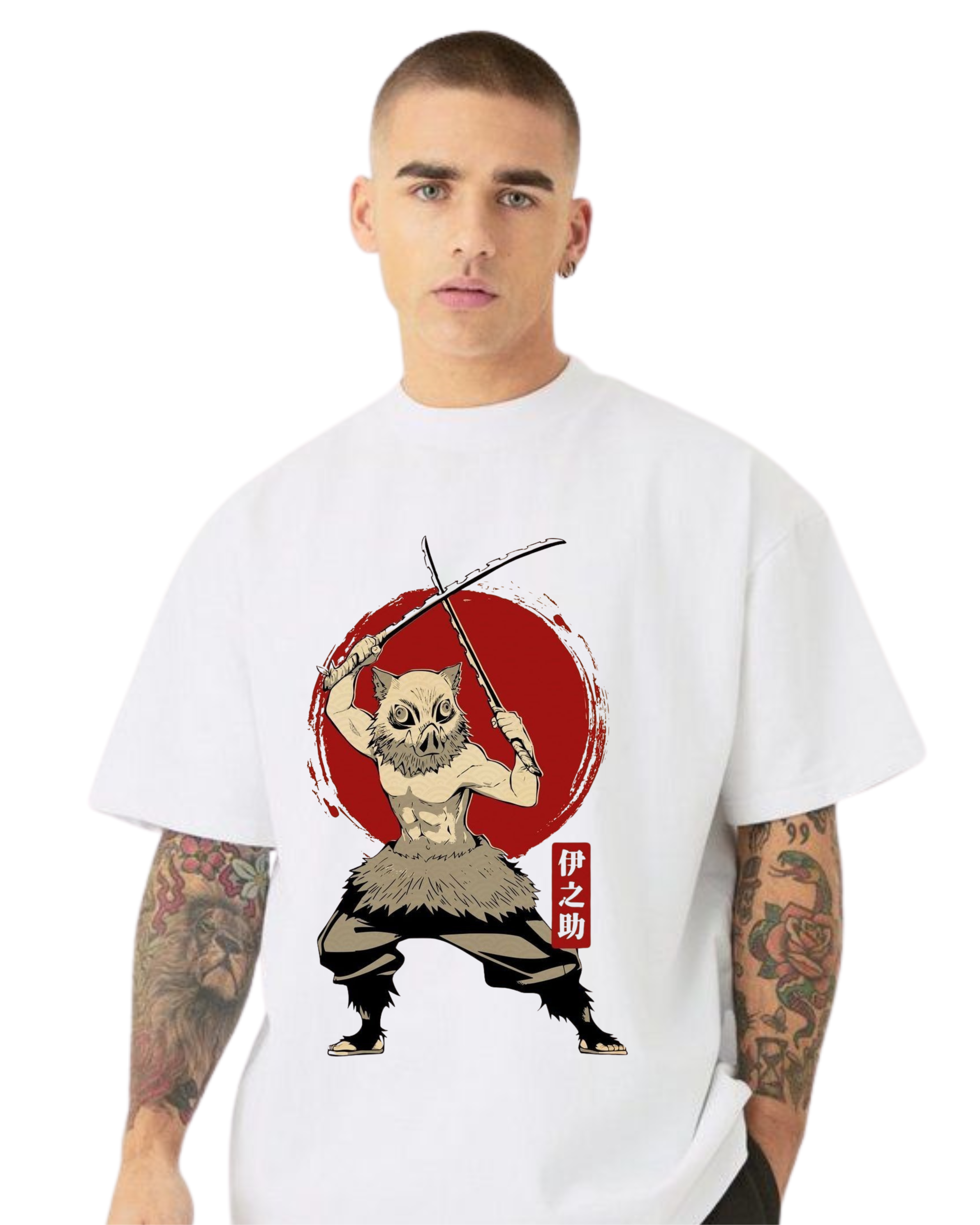 Polera Algodón Estilo Bestia — Demon Slayer