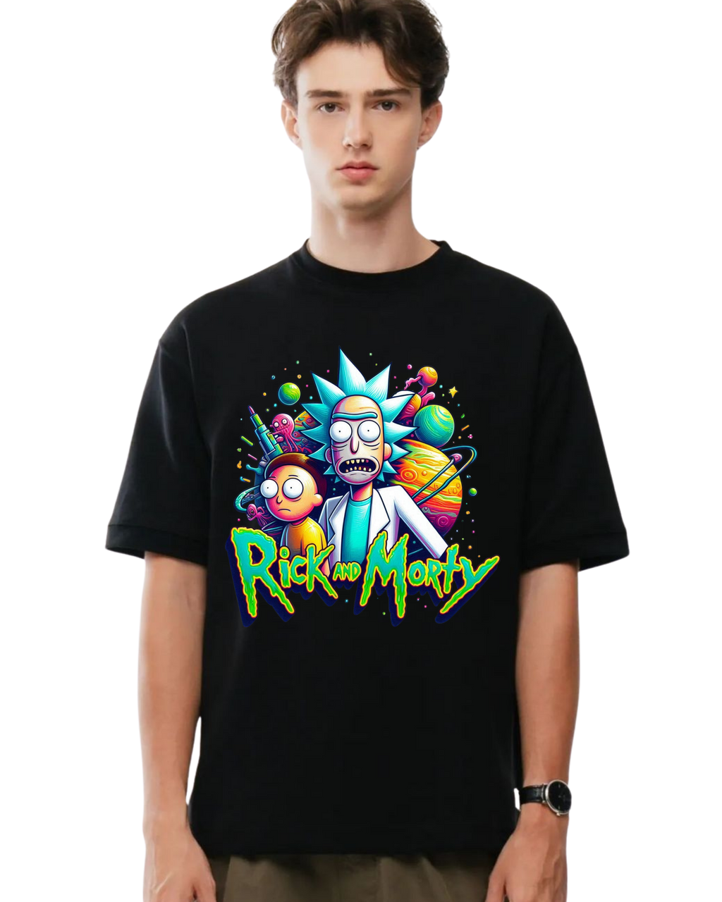 Polera Algodón Cosmic Explosion Tee — Rick and Morty