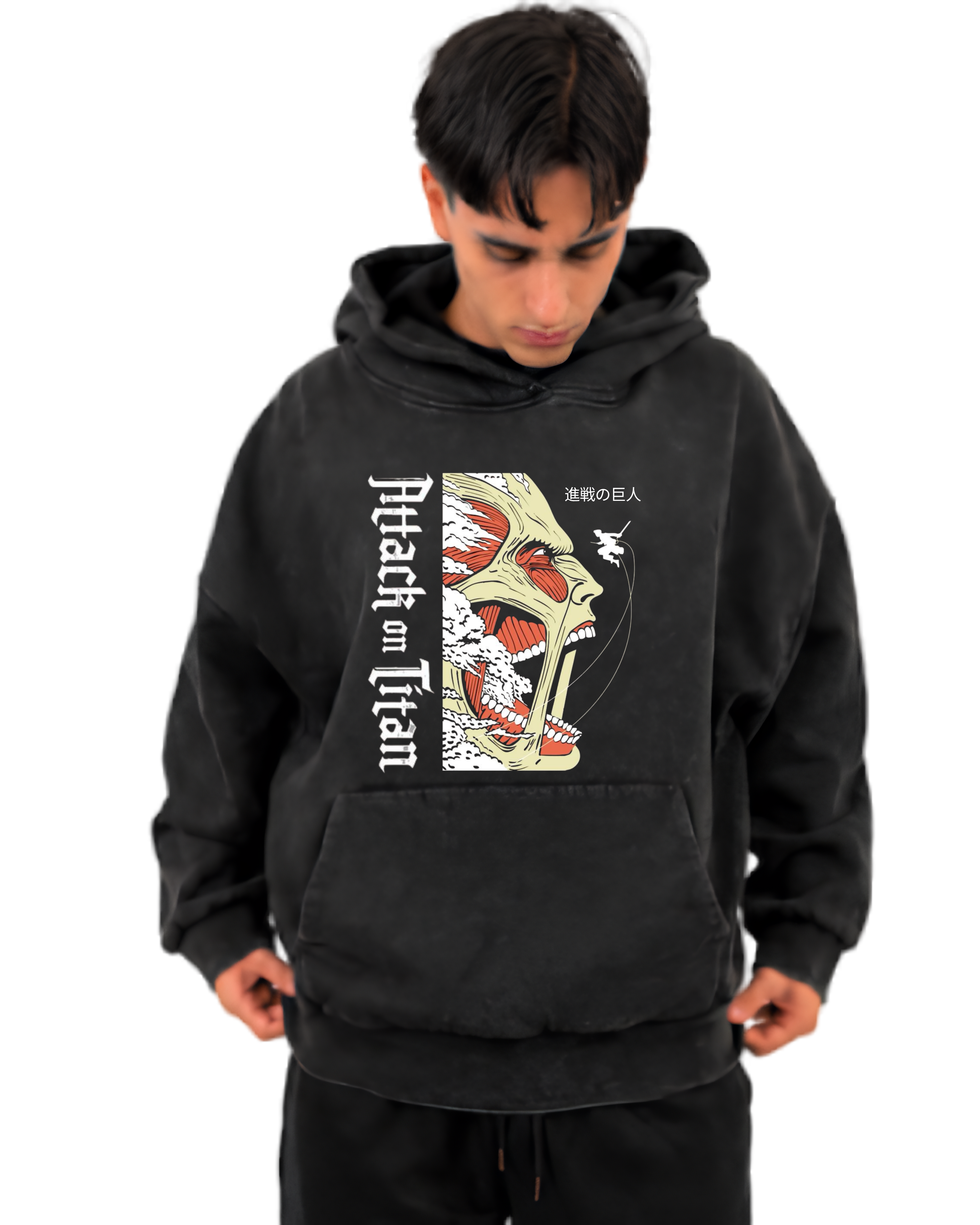 El Legado de los Titanes | Polerón Oversize Acid Wash