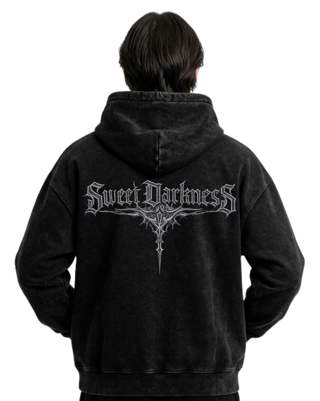 Sweet Darkness | Polerón Oversize Acid Wash