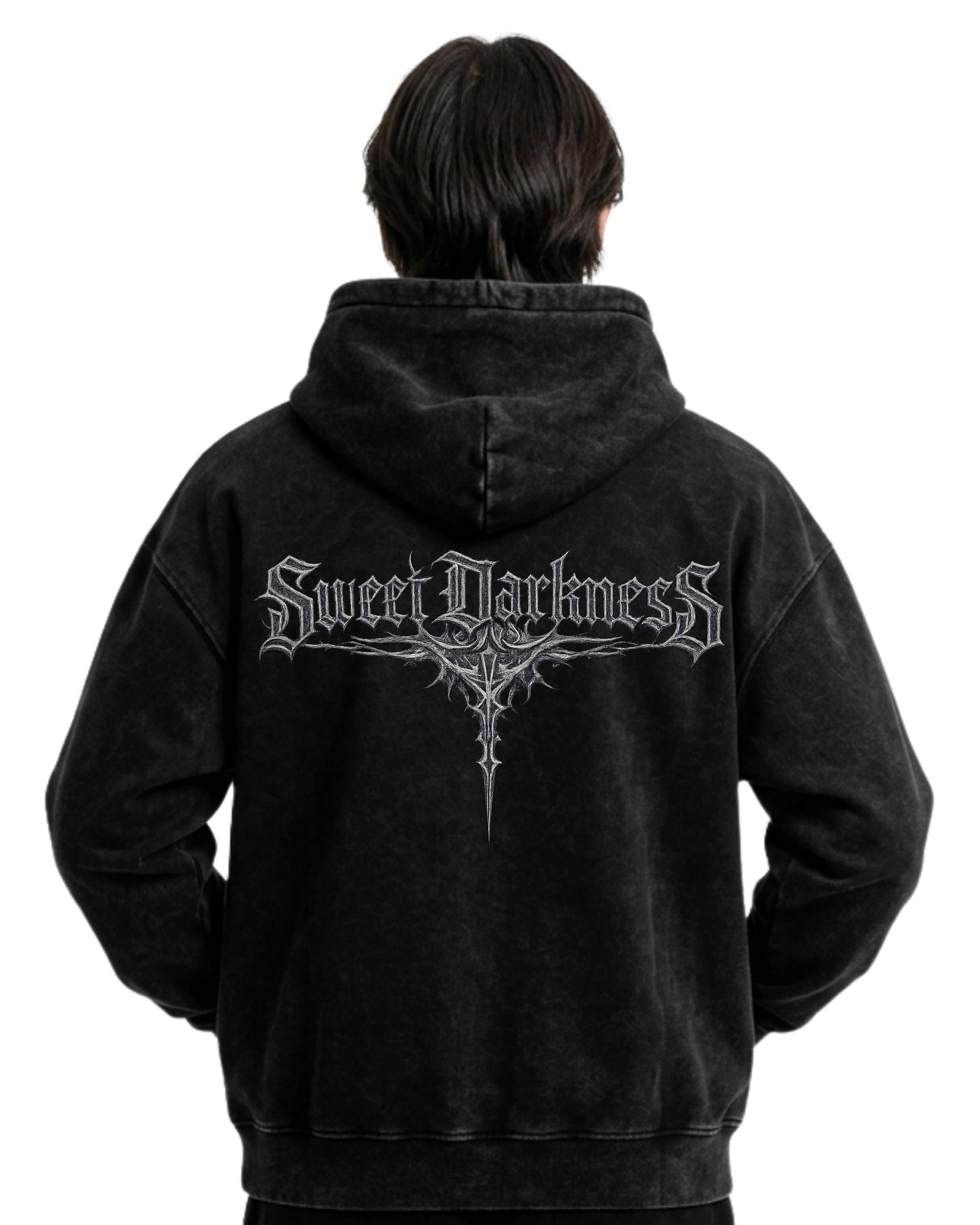 Sweet Darkness | Polerón Oversize Acid Wash