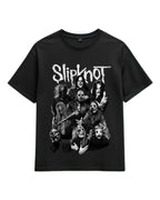 Polera Algodón Full Lineup B&W — Slipknot