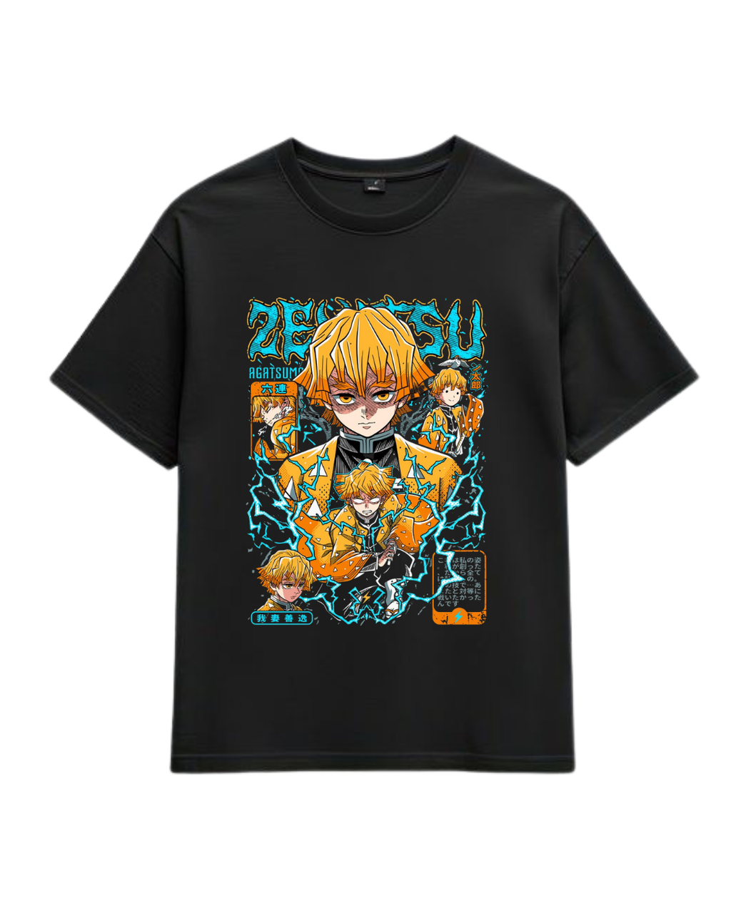 Polera Algodón Respiración del Rayo — Demon Slayer
