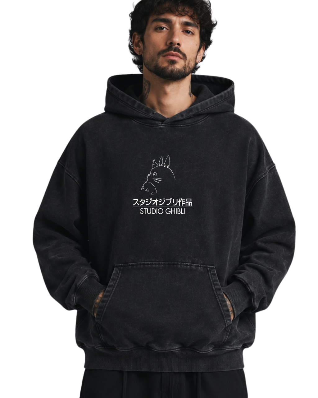 Magical Legacy | Polerón Studio Ghibli Oversize Acid Wash