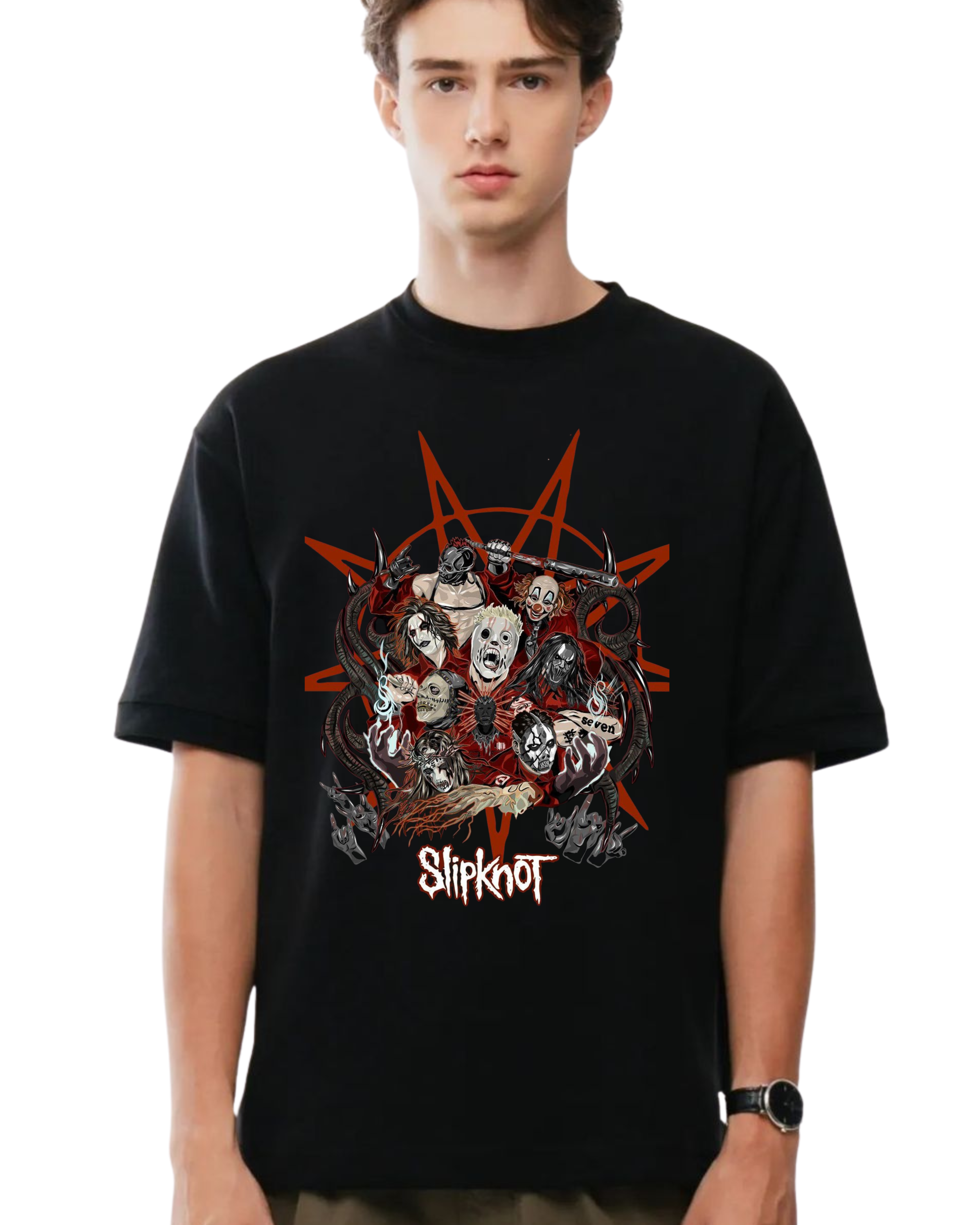 Polera Algodón Red Nonagram Illustration — Slipknot