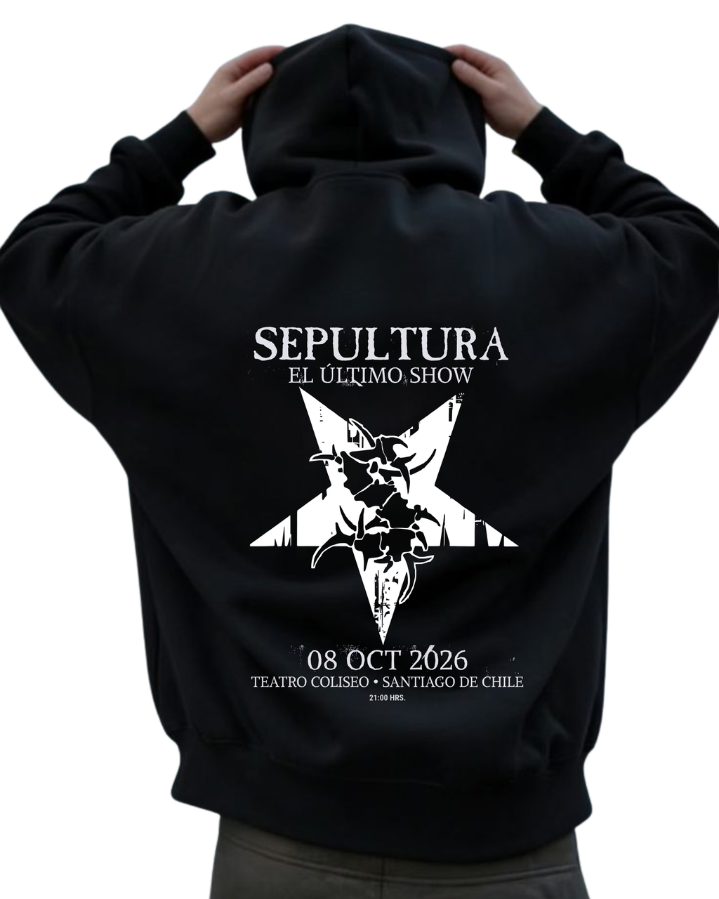 Polerón Canguro Tribal S— Sepultura