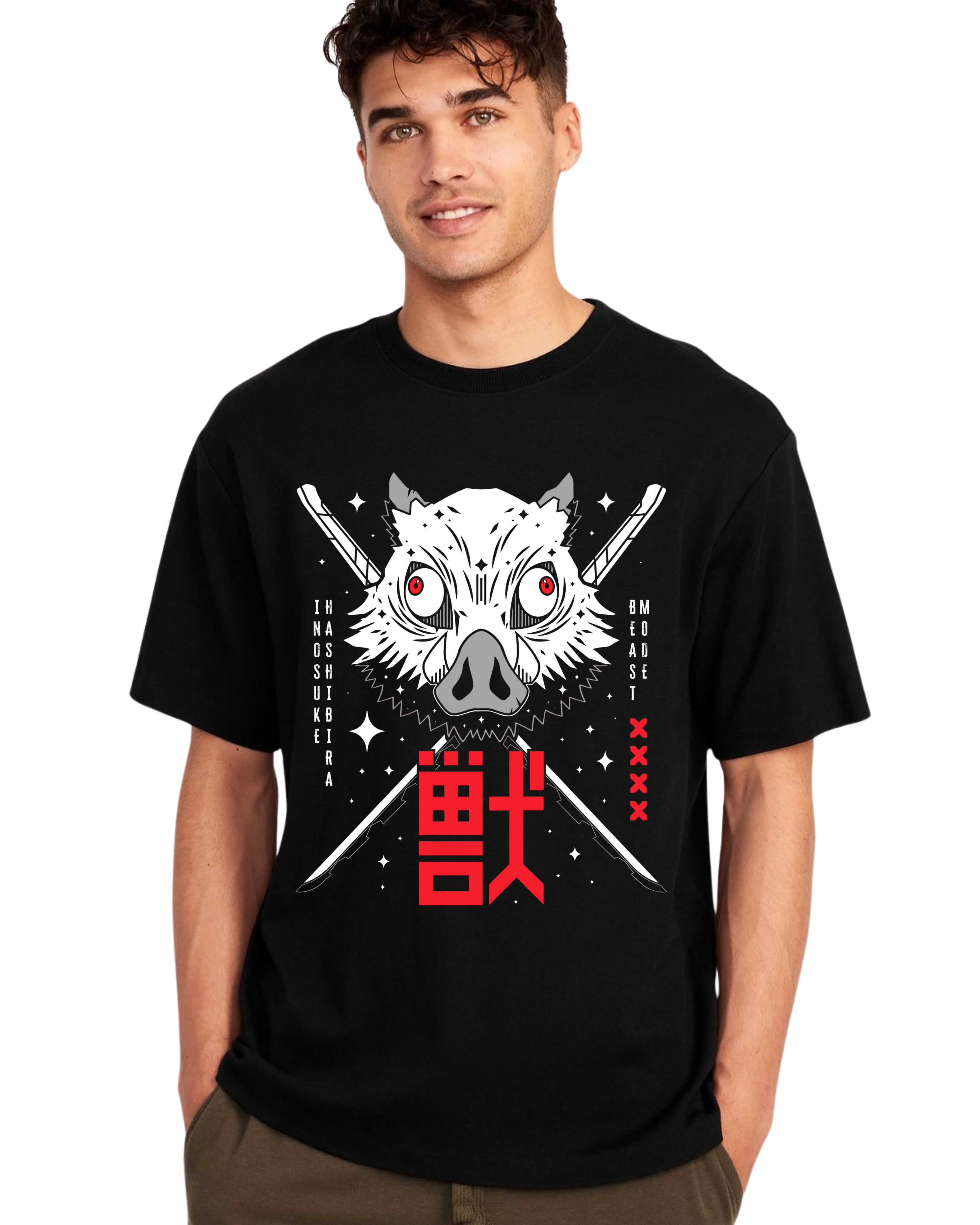 Polera Algodón  Inosuke Estilo Bestia — Demon Slayer